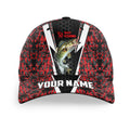 Cowgic Custom Name Red Largemouth Bass Classic Cap V2