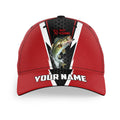 Cowgic Custom Name Red Largemouth Bass Classic Cap