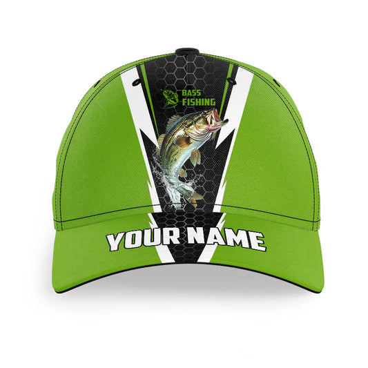 Cowgic Custom Name Green Largemouth Bass Classic Cap