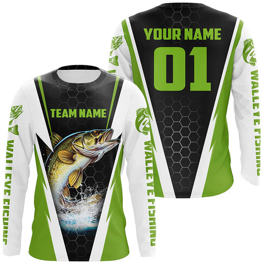 Cowgic Personalized Green Walleye Tournament Shirt