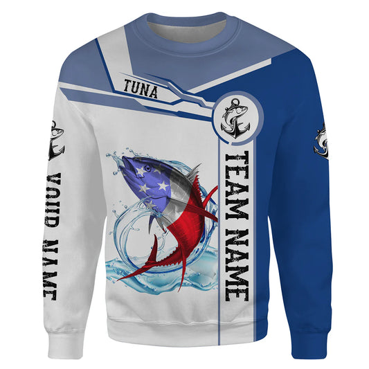 Cowgic Personalized Tuna Fishing American Flag