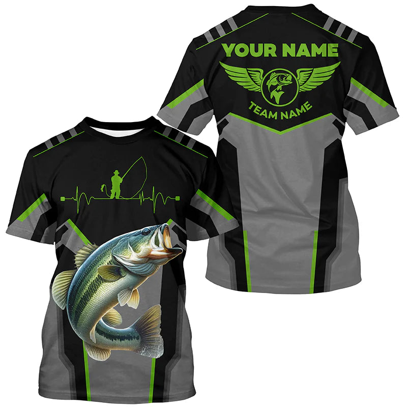 Cowgic Personalized Black Bass Fishing Tournament Jerseys