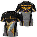 Cowgic Personalized Black Walleye Fishing Jerseys For Fishing Team