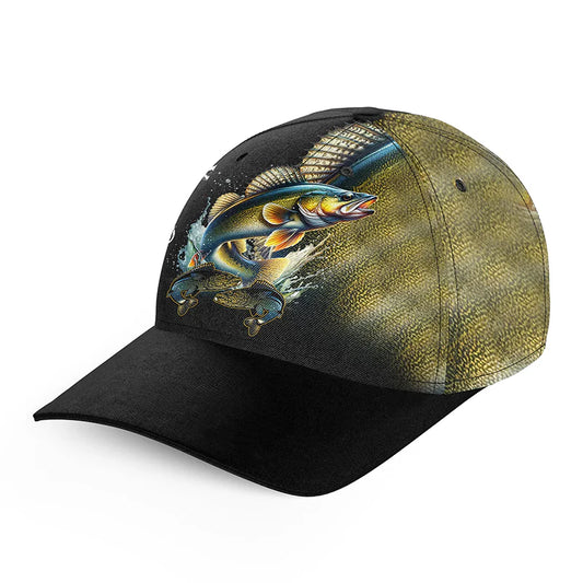 Cowgic Custom Name Walleye Fishing 3D Classic Cap