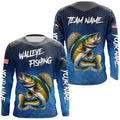 Cowgic Personalized Blue Camo Walleye Fishing Tournament Shirts