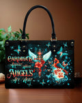 Cowgic Cardinals Appear When Angels Are Near Leather Handbag
