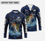 Cowgic Bass Fishing Fishing Dark Blue Camouflage Custom Name & Team Name 3D