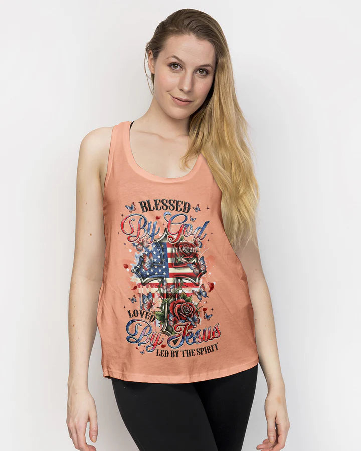 Cowgic Blessed By God Cross Women's All Over Print Shirt