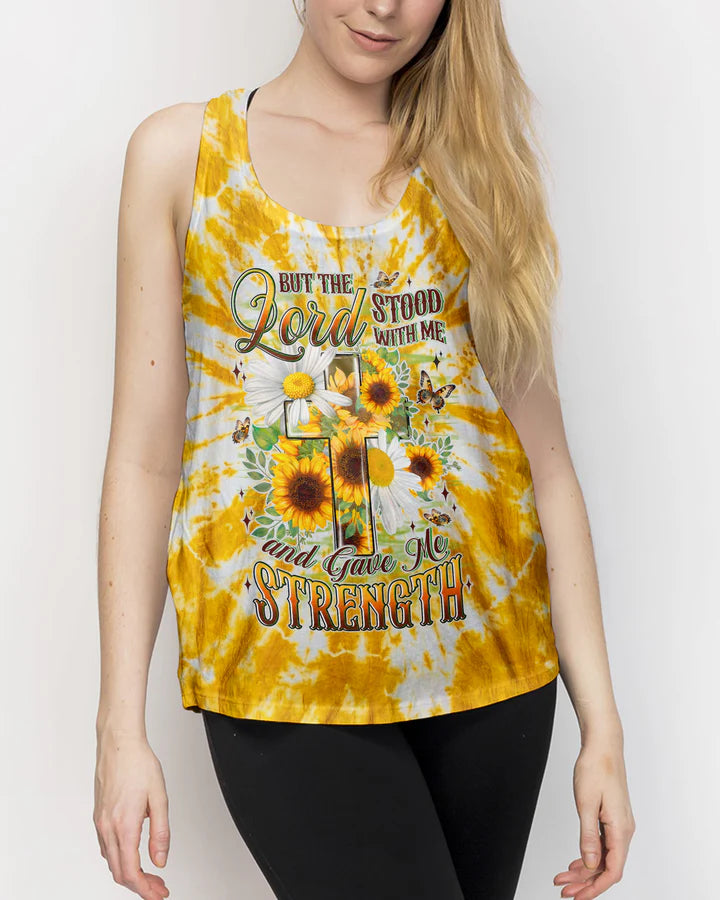 Cowgic Lord Stood With Me Cross Flowers Women's All Over Print Shirt
