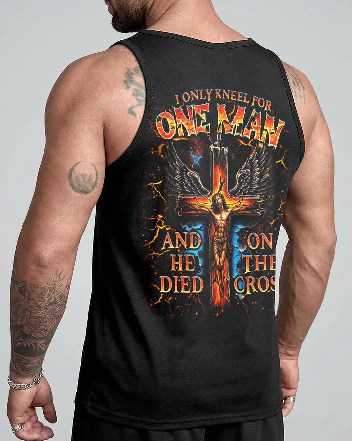 Cowgic I Only Kneel For One Man Jesus On Cross All Over Print Shirt