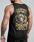 Cowgic It Is God Who Arms Me With Strength Lion Men's All Over Print Shirt