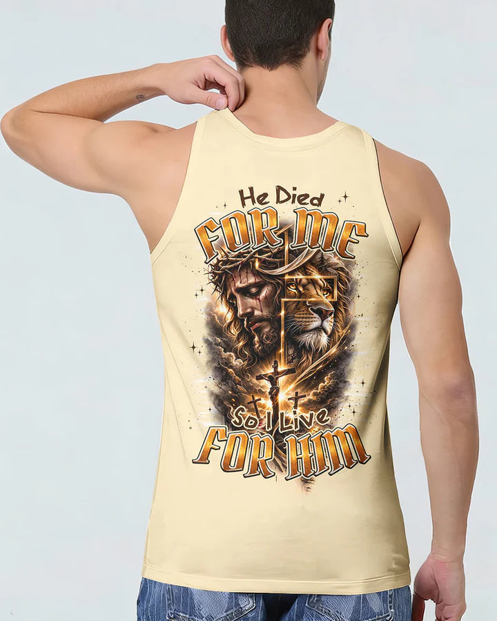 Cowgic He Died For Me So I Live For Him Men's All Over Print Shirt
