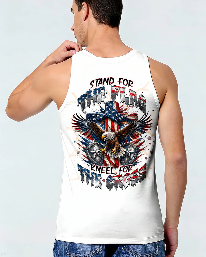 Cowgic Stand For The Flag Kneel For The Cross Eagle Men's All Over Print Shirt