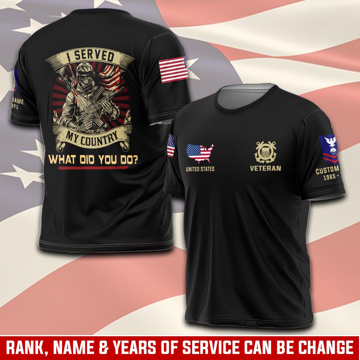 Cowgic Custom U.S COAST GUARDS Veteran