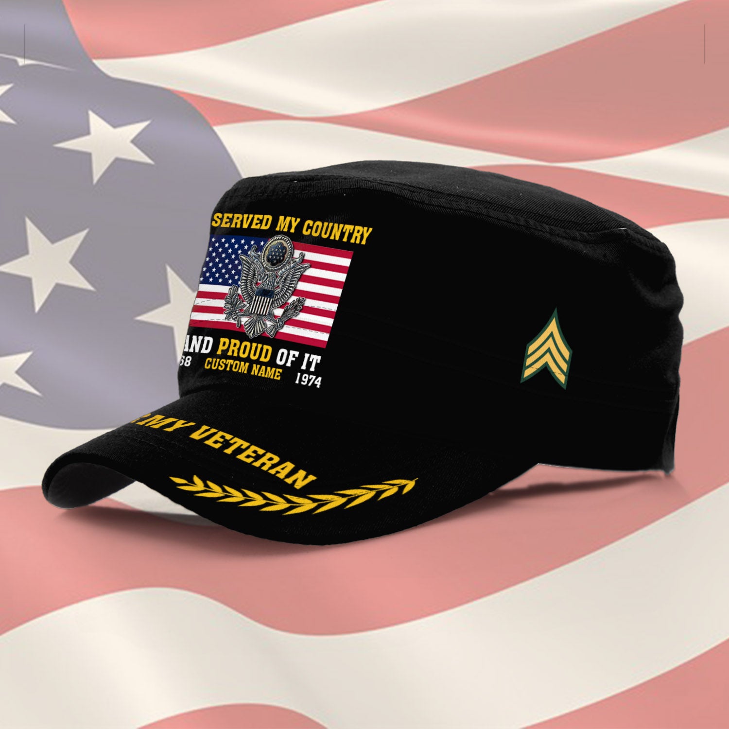 Cowgic Veteran U.S ARMY Military Printed Cap