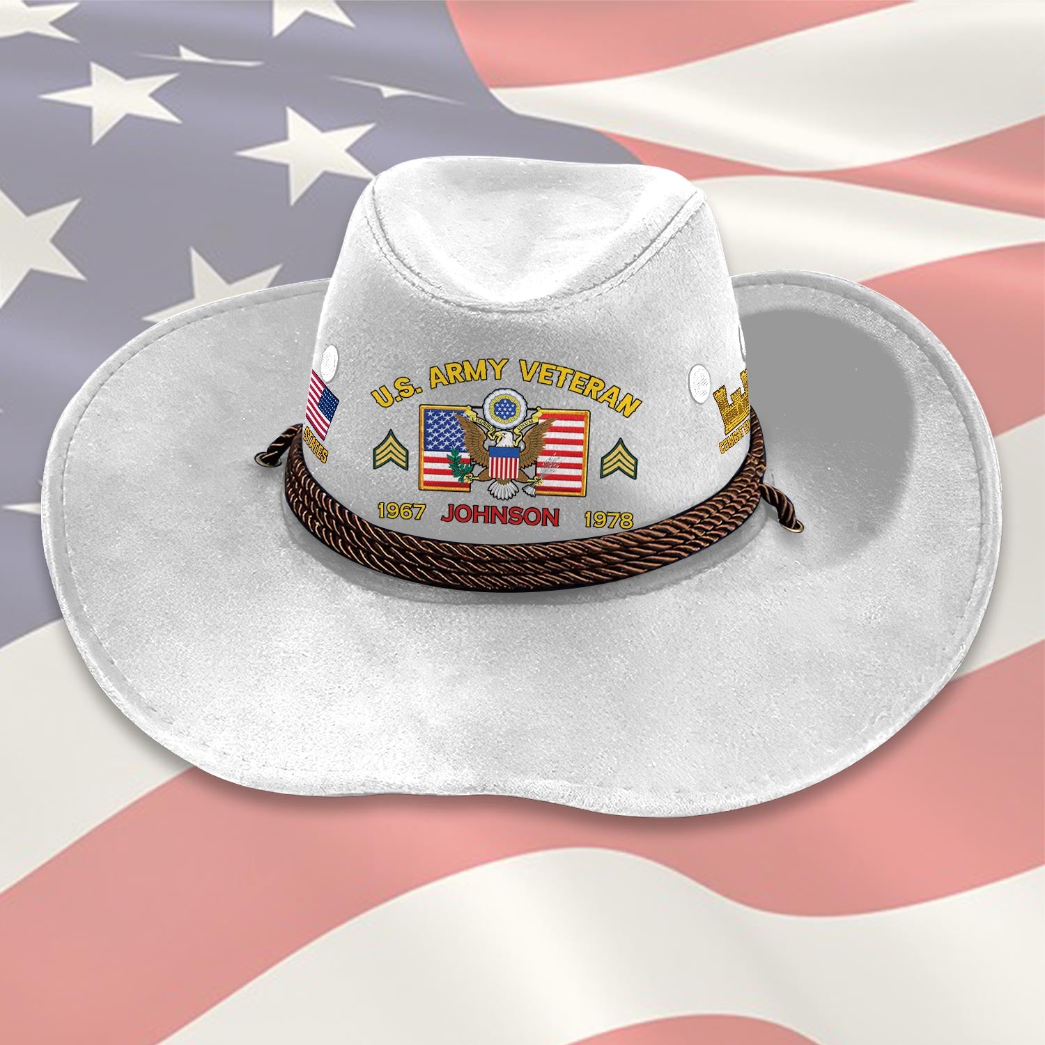 Cowgic Custom ARMY BRANCH - COWBOY HAT