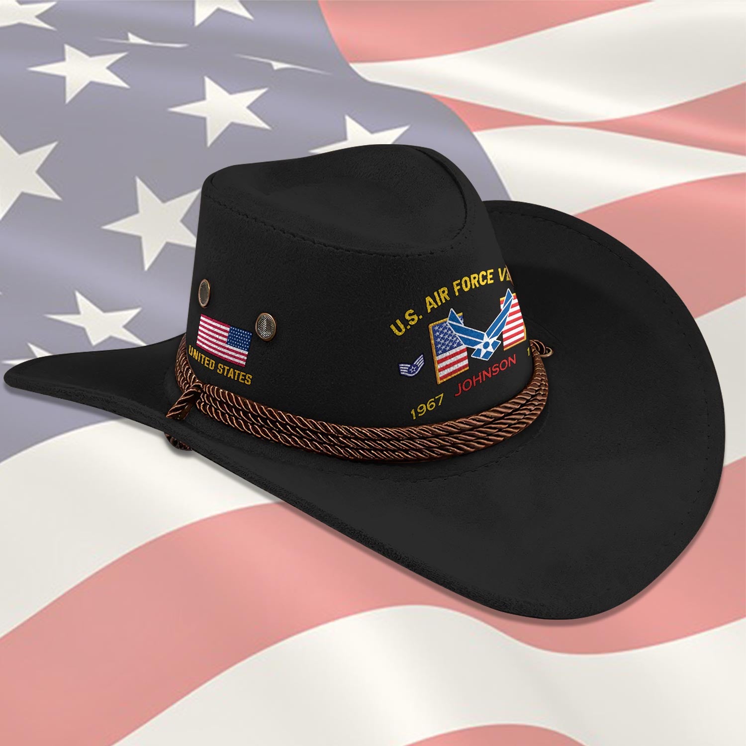Cowgic Custom AIR FORCE BADGE - COWBOY HAT