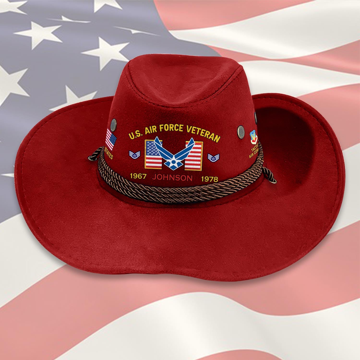 Cowgic Custom AIR FORCE COMMAND - COWBOY HAT