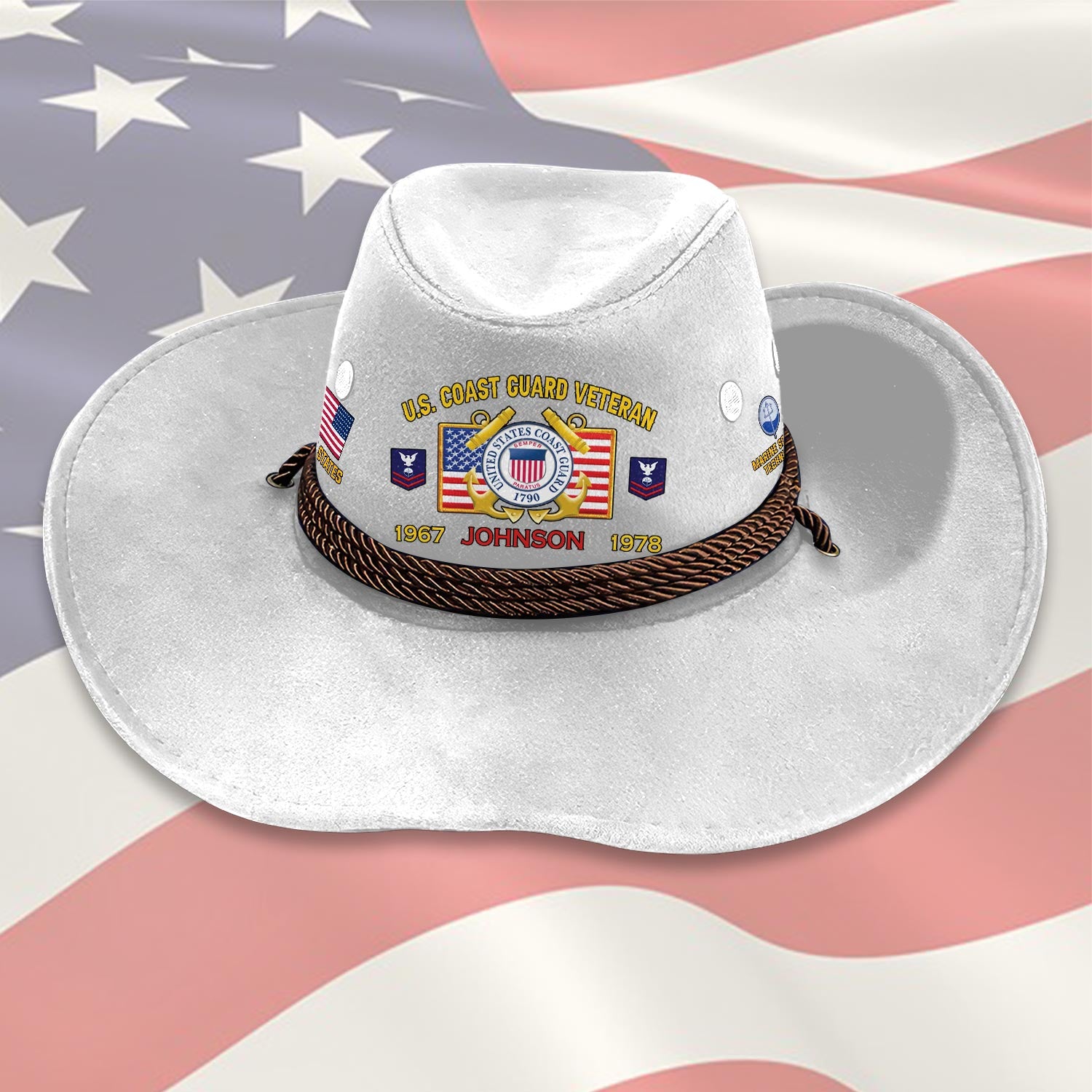 Cowgic Custom COAST GUARD RATING - COWBOY HAT