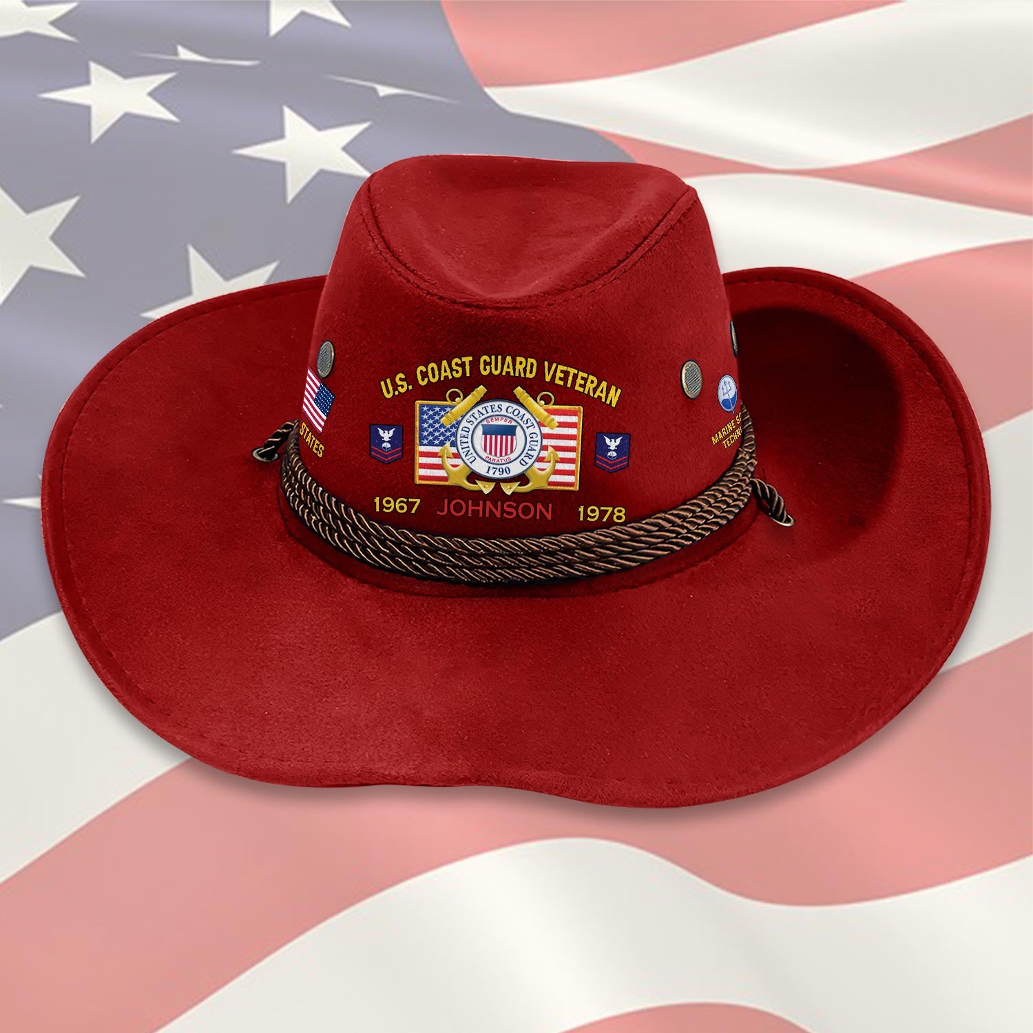 Cowgic Custom COAST GUARD RATING - COWBOY HAT