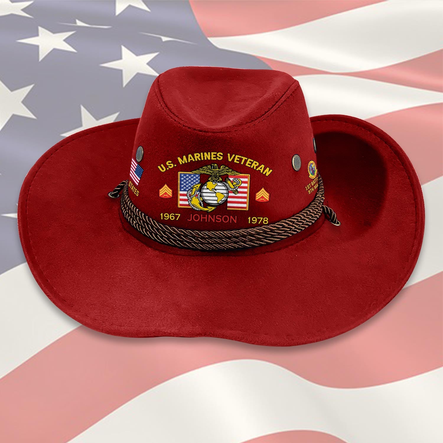 Cowgic Custom MARINE CORPS BATTALIONS - COWBOY HAT