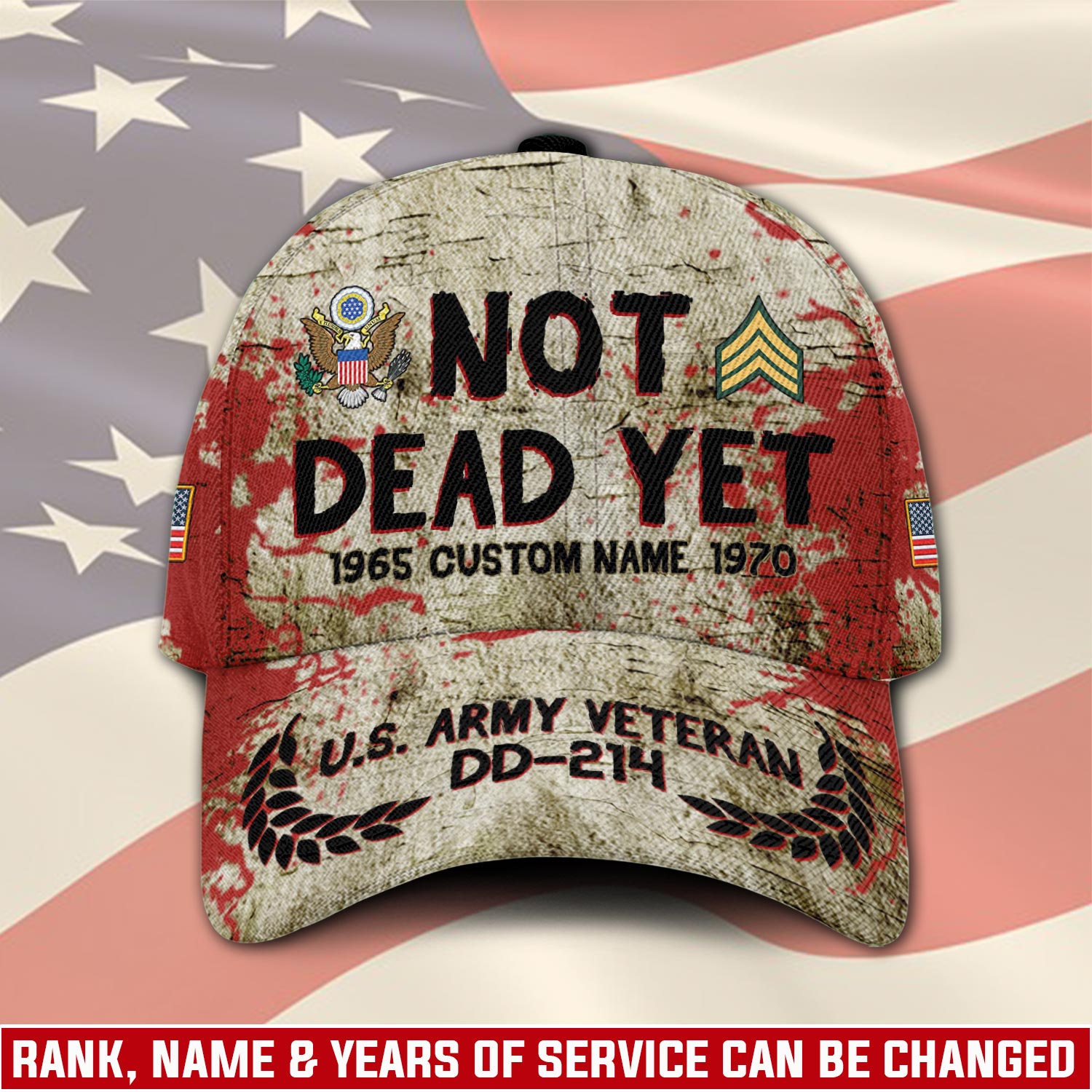 Cowgic Veterans U.S. Army Custom Printed Cap
