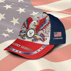 Cowgic Veterans U.S. Navy Red Custom Printed Cap