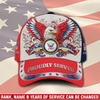 Cowgic Veterans U.S. Navy Red Custom Printed Cap