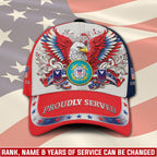 Cowgic Veterans U.S. Coast Guard Red Custom Printed Cap