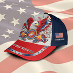 Cowgic Veterans U.S. Marine Corps Red Custom Printed  Cap