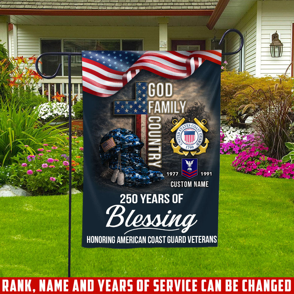 Cowgic Custom U.S. Coast Guard Garden Flag
