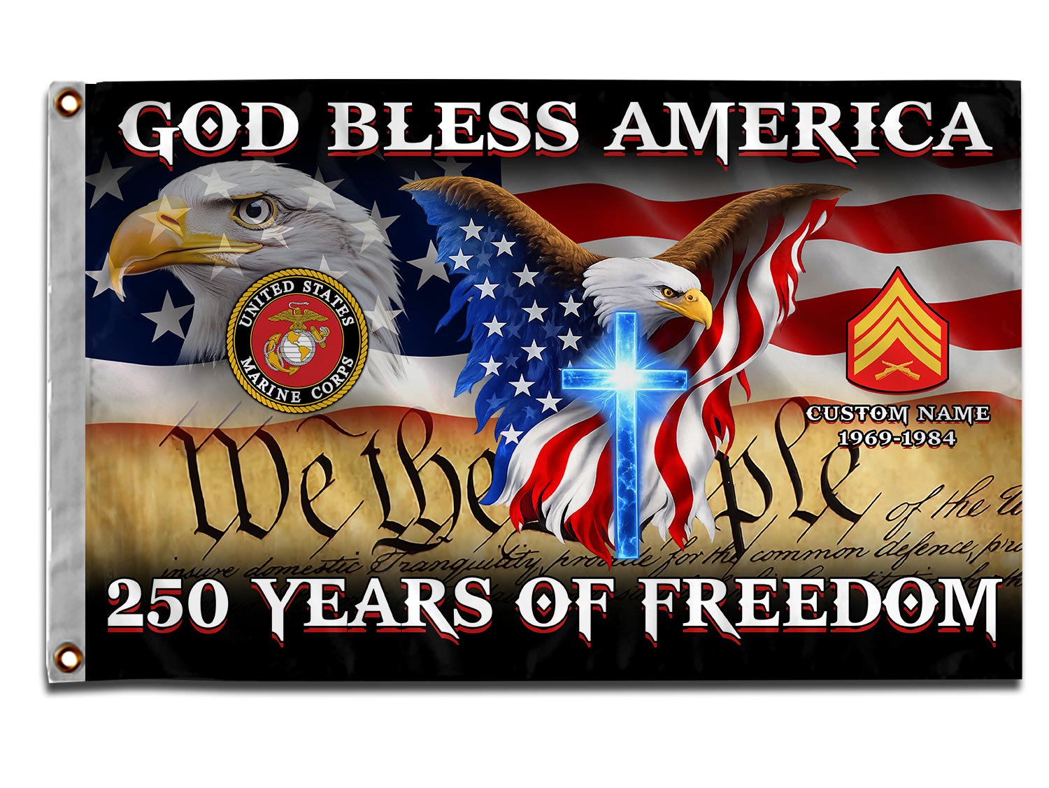 Cowgic U.S. Marine Corps - Flying Flag Custom