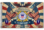 Cowgic Custom U.S. Coast Guard - Flying Flag