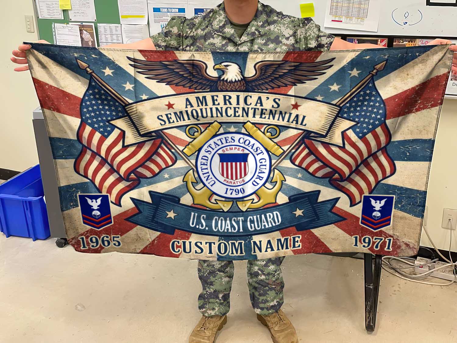 Cowgic Custom U.S. Coast Guard - Flying Flag