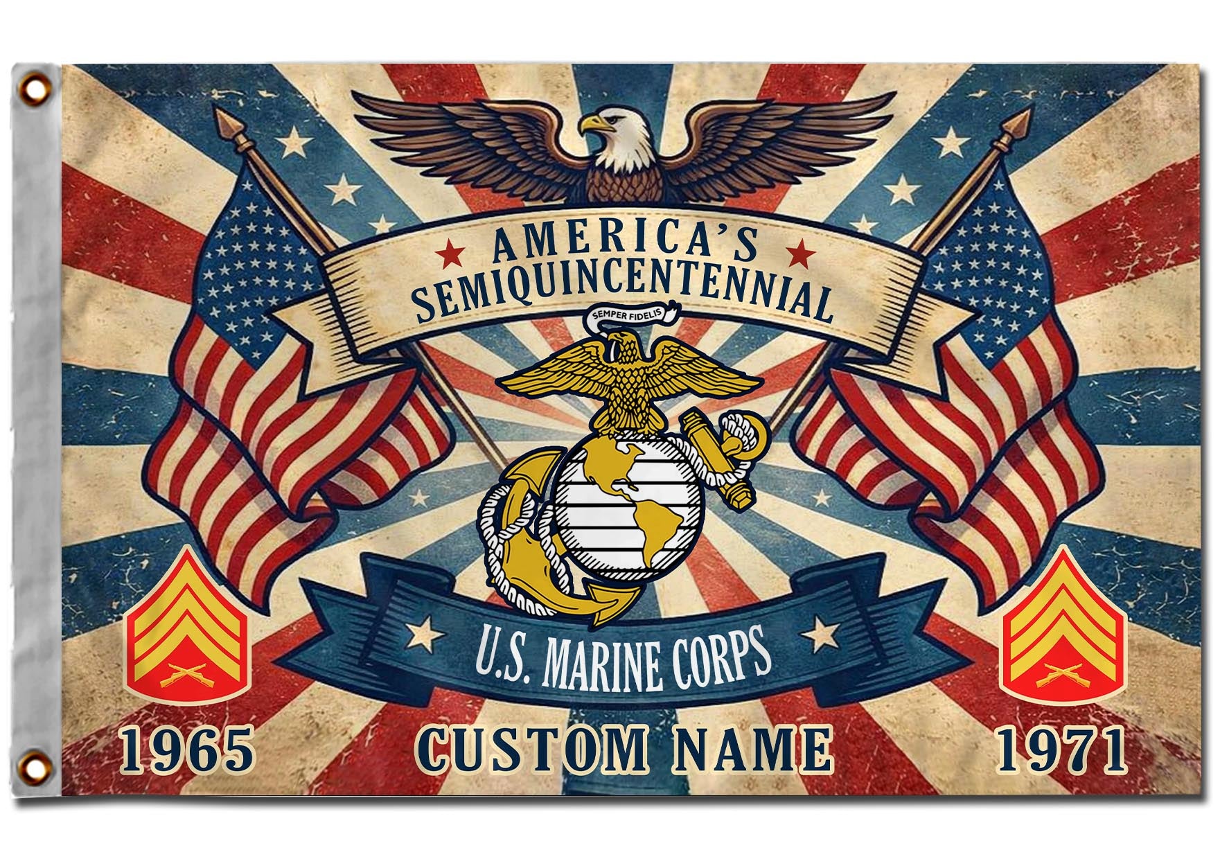 Cowgic Custom U.S. Marine Corps - Flying Flag