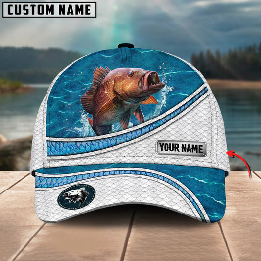 Cowgic Custom Name Mangrove Jack Fishing Water Tornado 3D Classic Cap