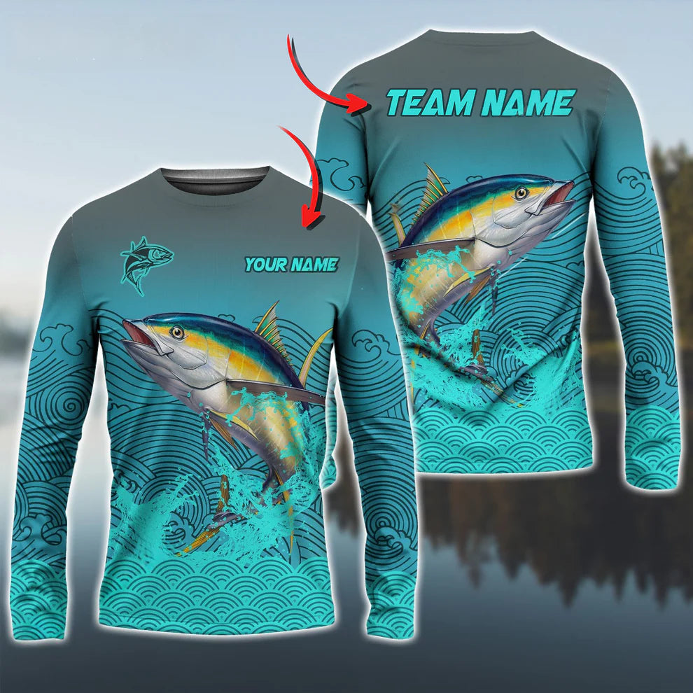 Cowgic Tuna Personalized Name And Team Name 3D Long Sleeve Shirt