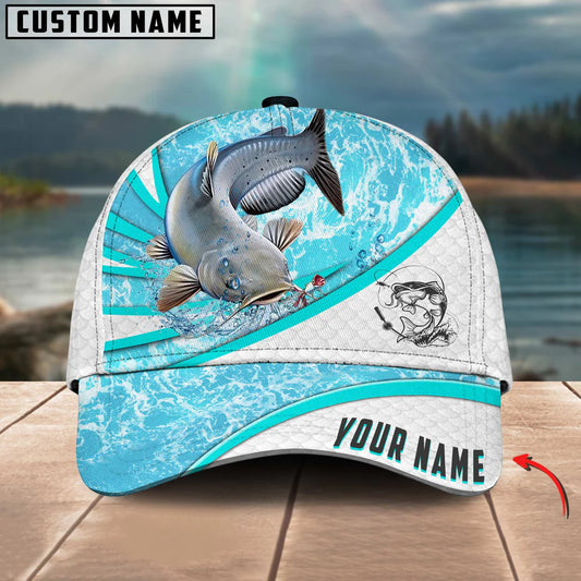 Cowgic Custom Name Catfish Fishing Water Tornado 3D Classic Cap