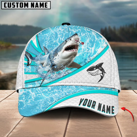 Cowgic Custom Name Shark Water Tornado 3D Classic Cap