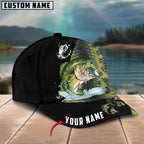 Cowgic Custom Name Bass Fishing Green 3D Classic Cap