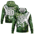 Cowgic Personalized Name Green Wave Bass Fishing US Flag 3D Hoodie