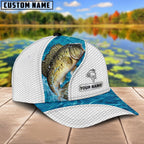 Cowgic Custom Name Crappie Fishing Blue Water 3D Classic Cap