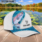 Cowgic Custom Name Trout Fishing Blue Water 3D Classic Cap