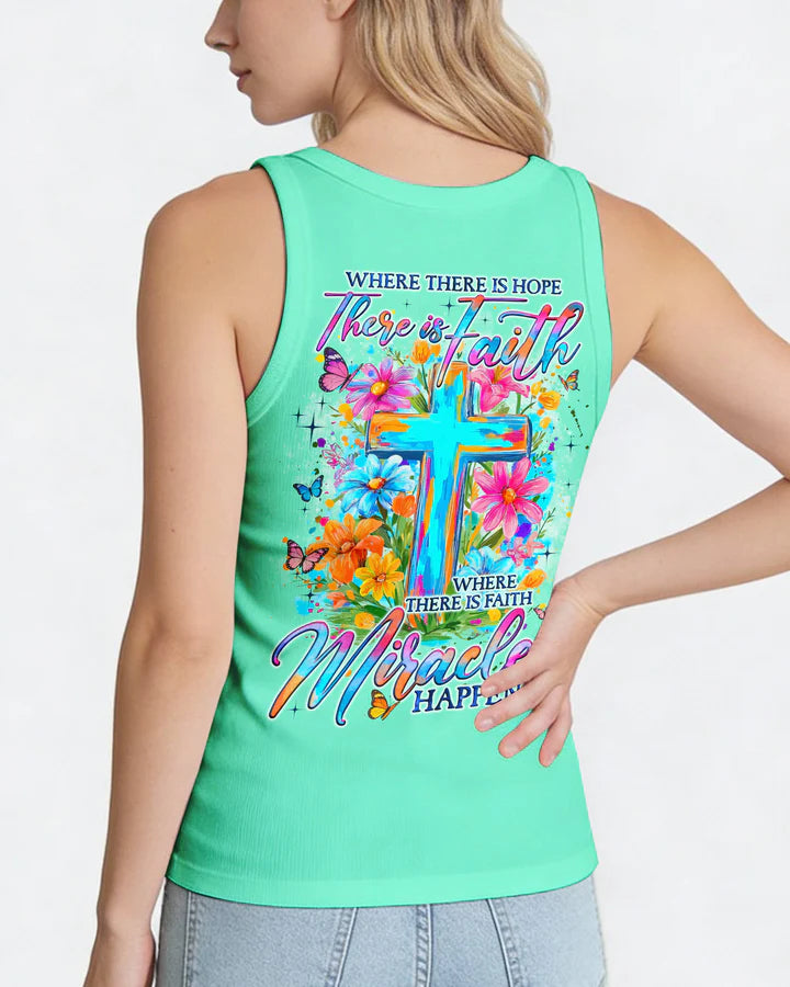 Cowgic Where There Is Faith Miracles Happen Women's All Over Print Shirt