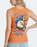 Cowgic She Loves Jesus And America Too Red White & Blue Eagle Women's All Over Print