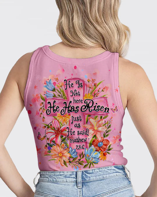 Cowgic He Is Not Here He Has Risen Floral Women's All Over Print Shirt