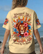 Cowgic Blessed By God Lion Women's All Over Print Shirt