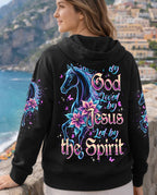 Cowgic Blessed By God Loved By Jesus Horse Women's All Over Print Shirt