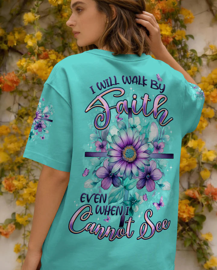 Cowgic I Will Walk By Faith Women's All Over Print Shirt