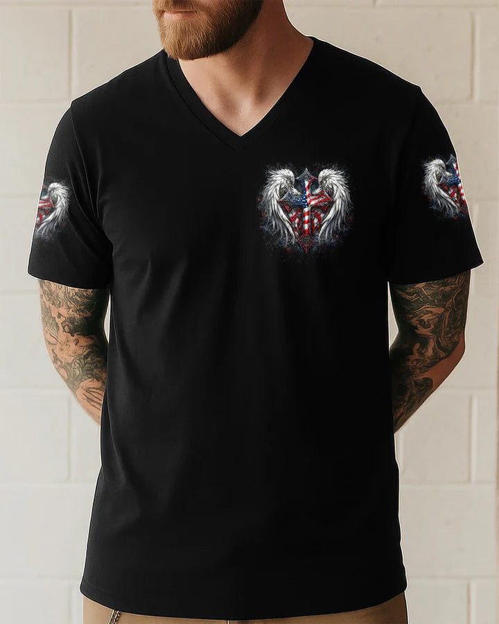 Cowgic One Nation Under God Wings Men's All Over Print Shirt